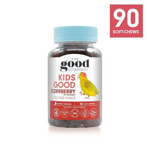 Multivitamins Minerals: The Good Vitamins Kids Elderberry Supplements + Vita-C Immunity (90 soft-chews)