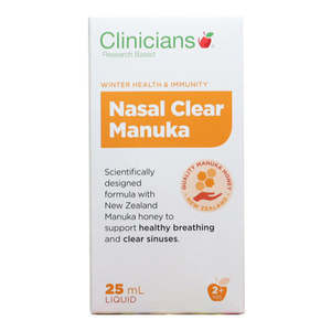 Medicines Allergies Sinus: Clinicians Nasal Clear Manuka 25ml