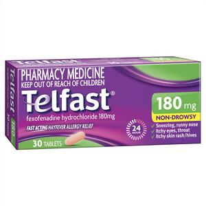 Allergies: Telfast 180 mg Tablets
