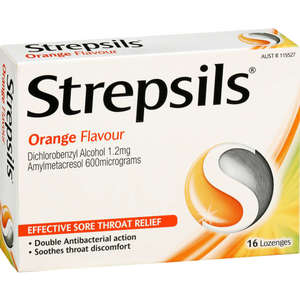 Sore Throat: Strepsils Orange Lozenges