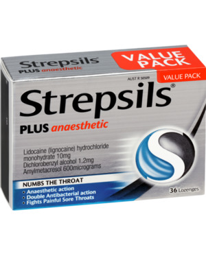 Sore Throat: Strepsils Plus Anaesthetic Lozenge Original 36's
