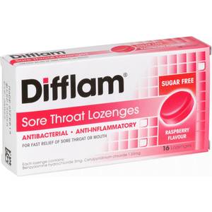 Sore Throat: Difflam Sore Throat Lozenge Raspberry