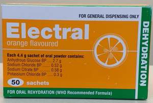 Diarrhoea: Electral Oral Electrolyte Rehydration Sachets 50 Pack
