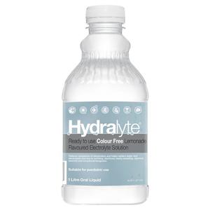 Diarrhoea: Hydralyte Electrolyte Liquid Colour Free Lemonade 1 Litre
