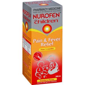 Childrens Pain Fever: NUROFEN Child Liquid Strawberry