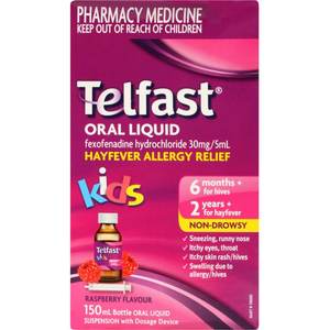 Childrens Hayfever Allergy: Telfast Oral Liquid Kids 150 mL