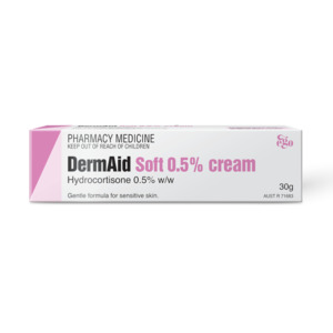 Ezcema Psoriasis: DermAid 0.5% Soft Cream 30g