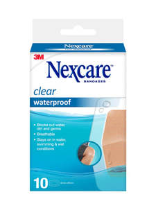First Aid Kits Devices: Nexcare Clear Waterproof Large 10pk