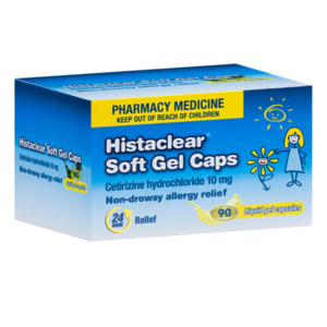 Medicines Allergies Sinus: Histaclear 10mg Soft Gel Capsules