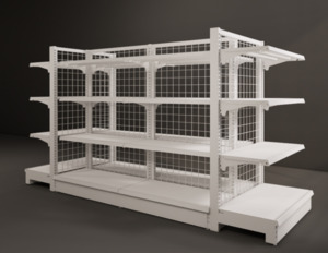 Retail Shelving With Back Mesh - Kiwi Choice