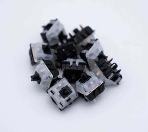 Keyboard Switches: (Nixie) Cherry Black Clear Top Linears