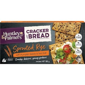 Crackers: Huntley & Palmers Cracker Bread Sprouted Rye 180g