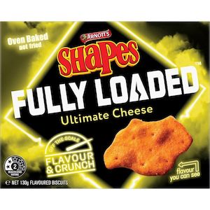Crackers: Arnotts Shapes Fully Loaded Crackers Ultimate 130g