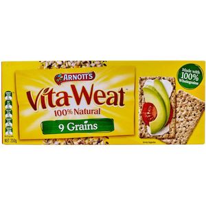 Crackers: Arnotts Vita Weat Crispbread 9 Grains 250g