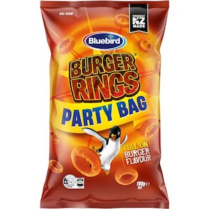Bluebird Burger Rings Party Pack 190g