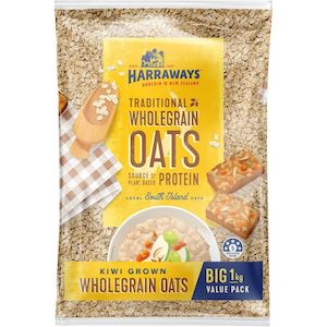 Cereals And Muesli Bars: Harraways Wholegrain Oats Traditional 1kg