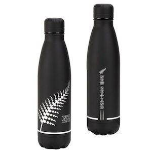 Christmas Gifts: Drink Bottle Stainless Steel - Kiwi Pride NZ Silver Fern