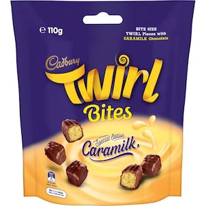 Chocolate 1: Cadbury Caramilk Twirl Bites 110g