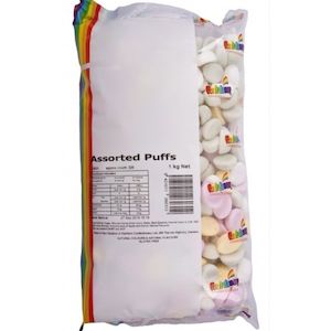 Mallow: Rainbow Assorted Puffs 1Kg