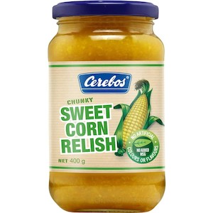 Pickles Relish: Cerebos Sweetcorn Relish 400g
