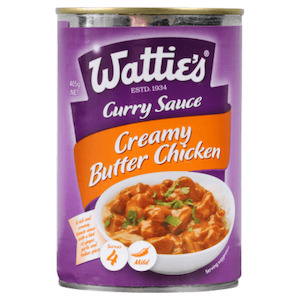 Recipe Bases Gravies: Watties Curry Sauce Creamy Butter Chick 405g
