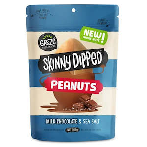 Graze Skinny Dipped Milk Chocolate & Sea Salt Peanuts 340g