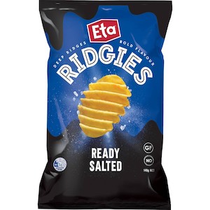 Eta Ridges Chips Ready Salted 140g