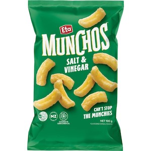 Snack Foods: Eta Munchos Salt & Vinegar 100g