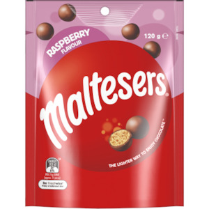 Maltesers Raspberry Milk Chocolate Bag 120g