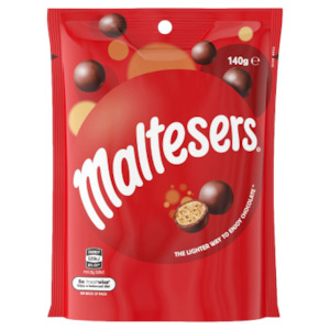Lollies: Maltesers Original Milk Chocolate Bag 140g