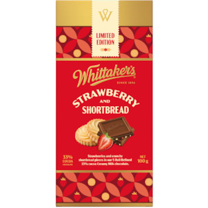 Chocolate: Whittakers Strawberry and Shortbread Chocolate 100g