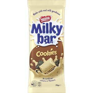 Nestle Milkybar Cookies Chocolate Block 170g