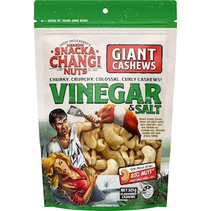 Snack Foods: Snackachangi Cashews Vinegar & Salt 325g