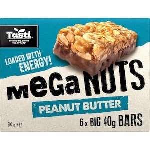 Tasti Mega Nuts Nut Bars Peanut Butter 240g