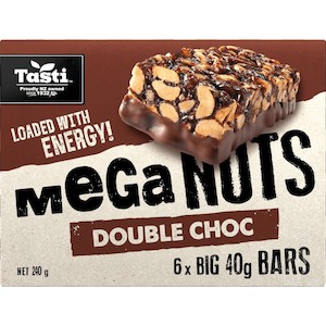 Tasti Mega Nuts Nut Bars Double Choc 240g