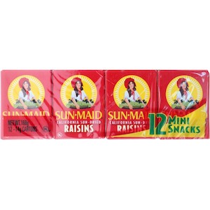 Sunmaid Raisins 14g boxes 12 pack