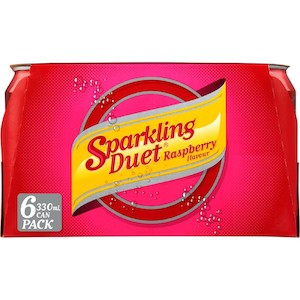 Schweppes Sparkling Duet Raspberry Cans 6pk
