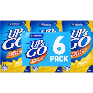 Sanitarium Up & Go Liquid Breakfast Banana 250ml 6pk