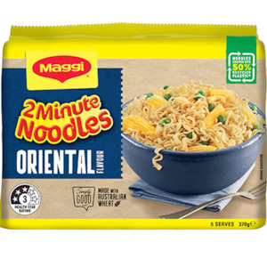 Maggi 2 Minute Instant Noodles Oriental 370g 5pk