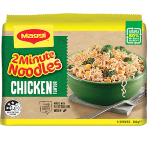 Maggi 2 Minute Instant Noodles Chick 360g 5pk