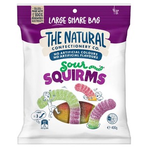 The Natural Confectionery Co. Sour Squirms Share Bag 400g