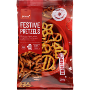 Pams Festive Pretzels 200g