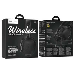 Leather Bluetooth Headset w/ 32 Hours, Air Soft Earmuff, Aux Input, Foldable Design (W64)