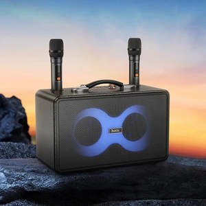 40W Peak Power Bluetooth Speaker w/ 2 Wireless Microphone, RGB Light (HA8)