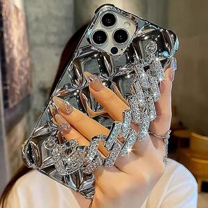 iPhone 14 Pro Max Glitter Diamond Case with Wrist Strap Loop, Girly Cute Bling S&hellip;