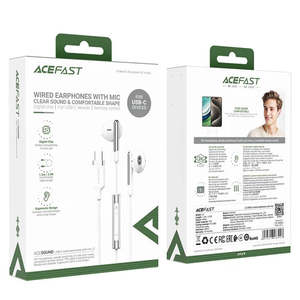 Mobile Accessories: Universal Digital USB-C Wired Earphones with Microphone, Nylon Braided Wire (L3)