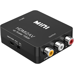 Computer Accessories: Mini HDMI to RCA AV Converter Adapter | HDMI2AV Composite Video for TV, VHS & DVD