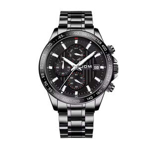 DOM Men's Sports Quartz Watch - Stainless Steel, 30M Water Resistant
