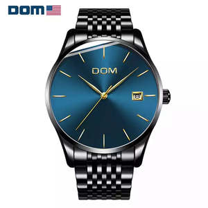 DOM Men's Fashion Quartz Watch - Stainless Steel, Waterproof