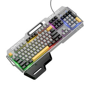 Ergonomic Wired Gaming Keyboard with RGB Rainbow Light, 6-Key Anti-Ghosting, Int&hellip;